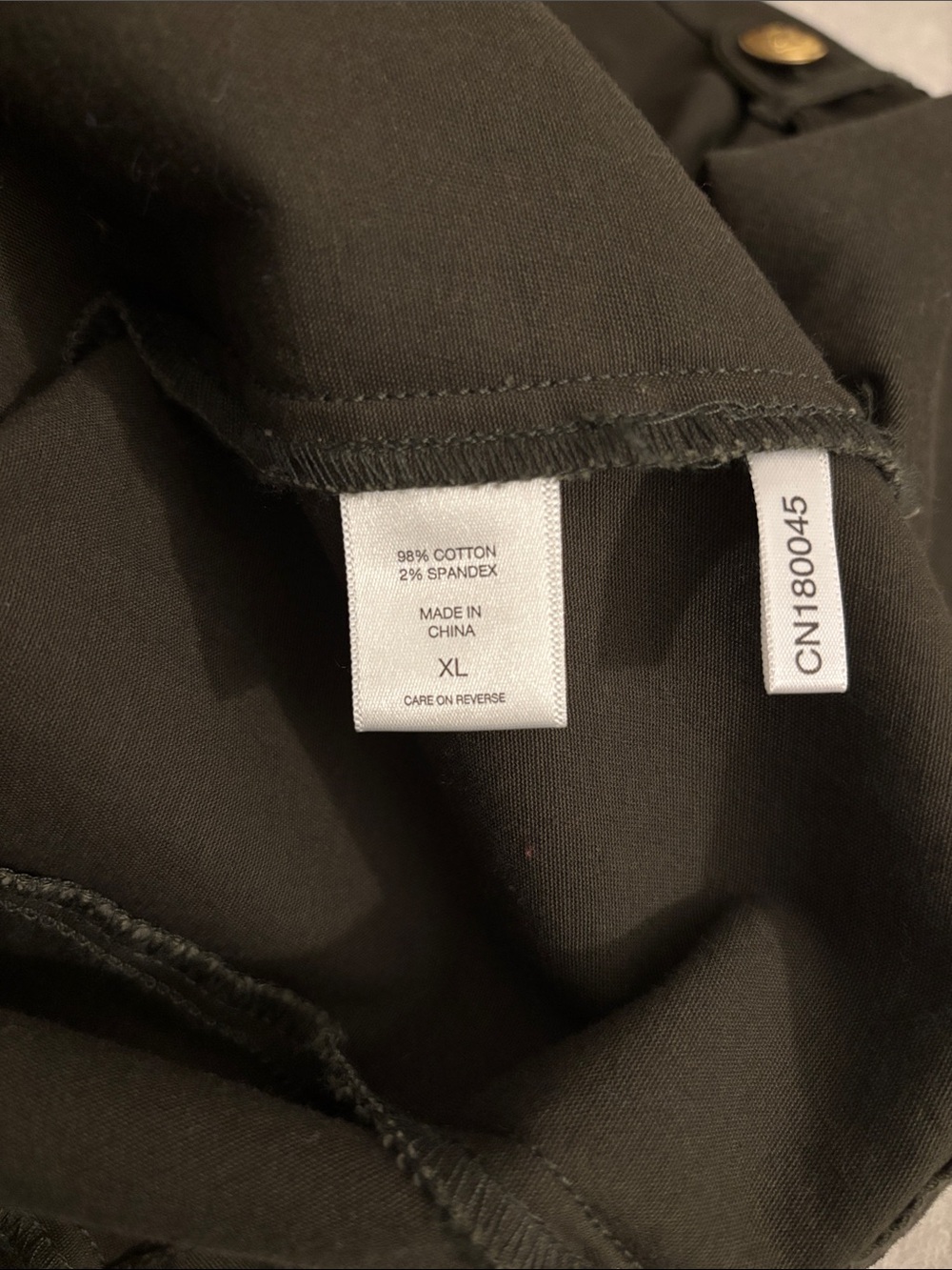 New York & Company Olive Military-Style Button Front Women's Jacket - Picture 4 of 4